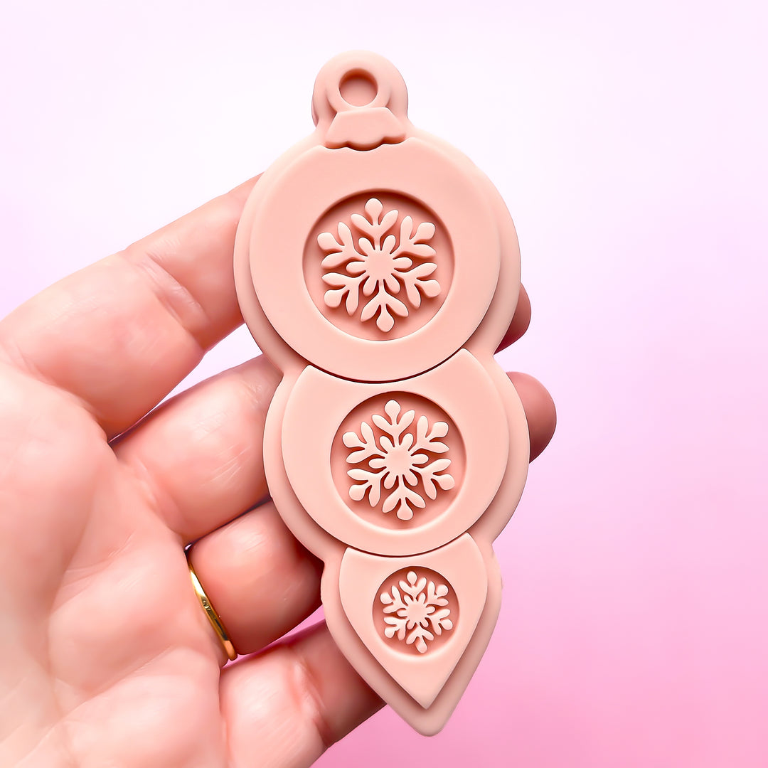 Triple Bauble With Snowflake