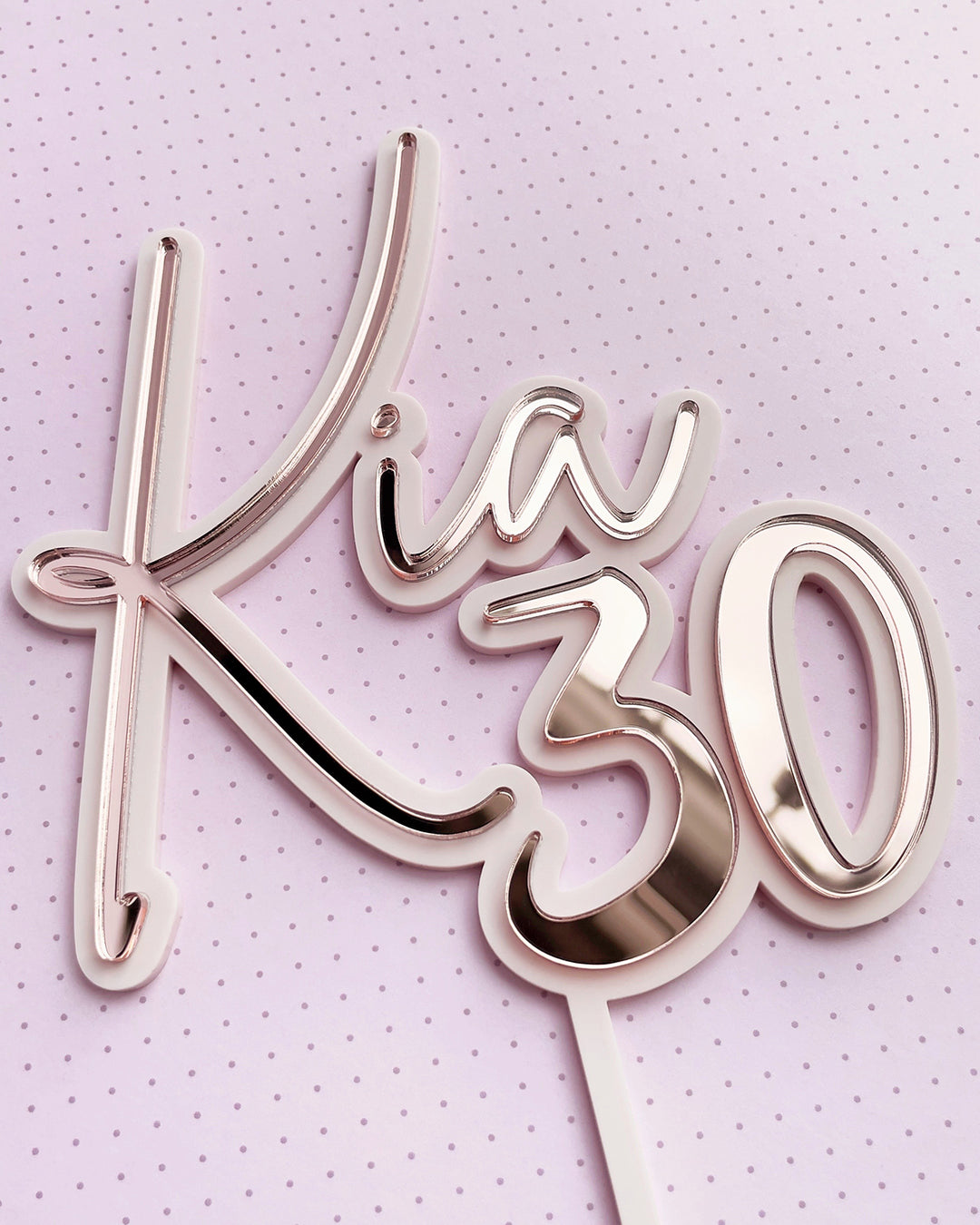 Name & Age Number Cake Topper SIGNATURE FONT