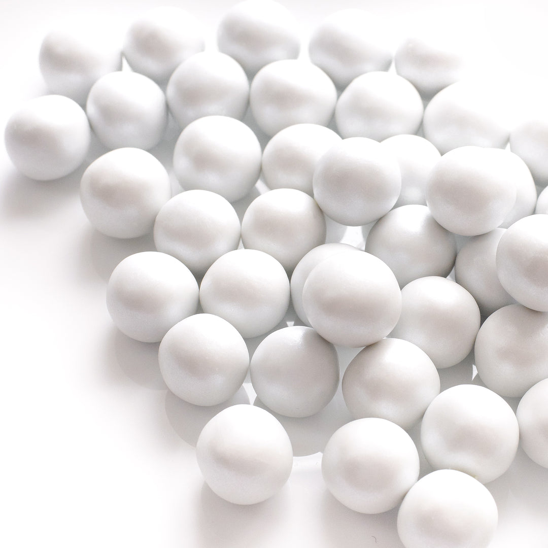 XL Choco Balls Sprinkles White Pearlescent approx 20mm