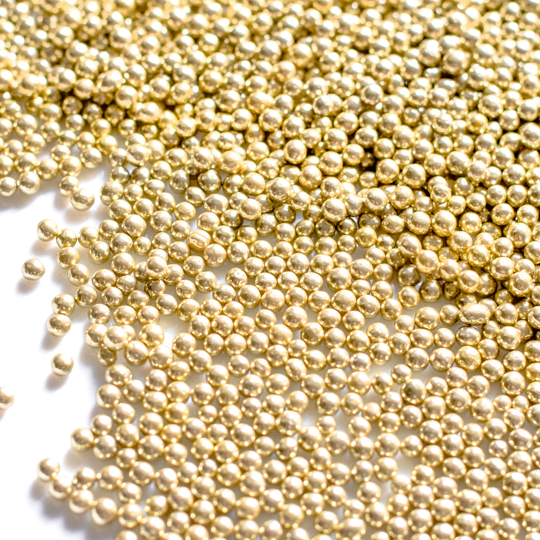 4mm Choco Balls Sprinkles Gold Metallic