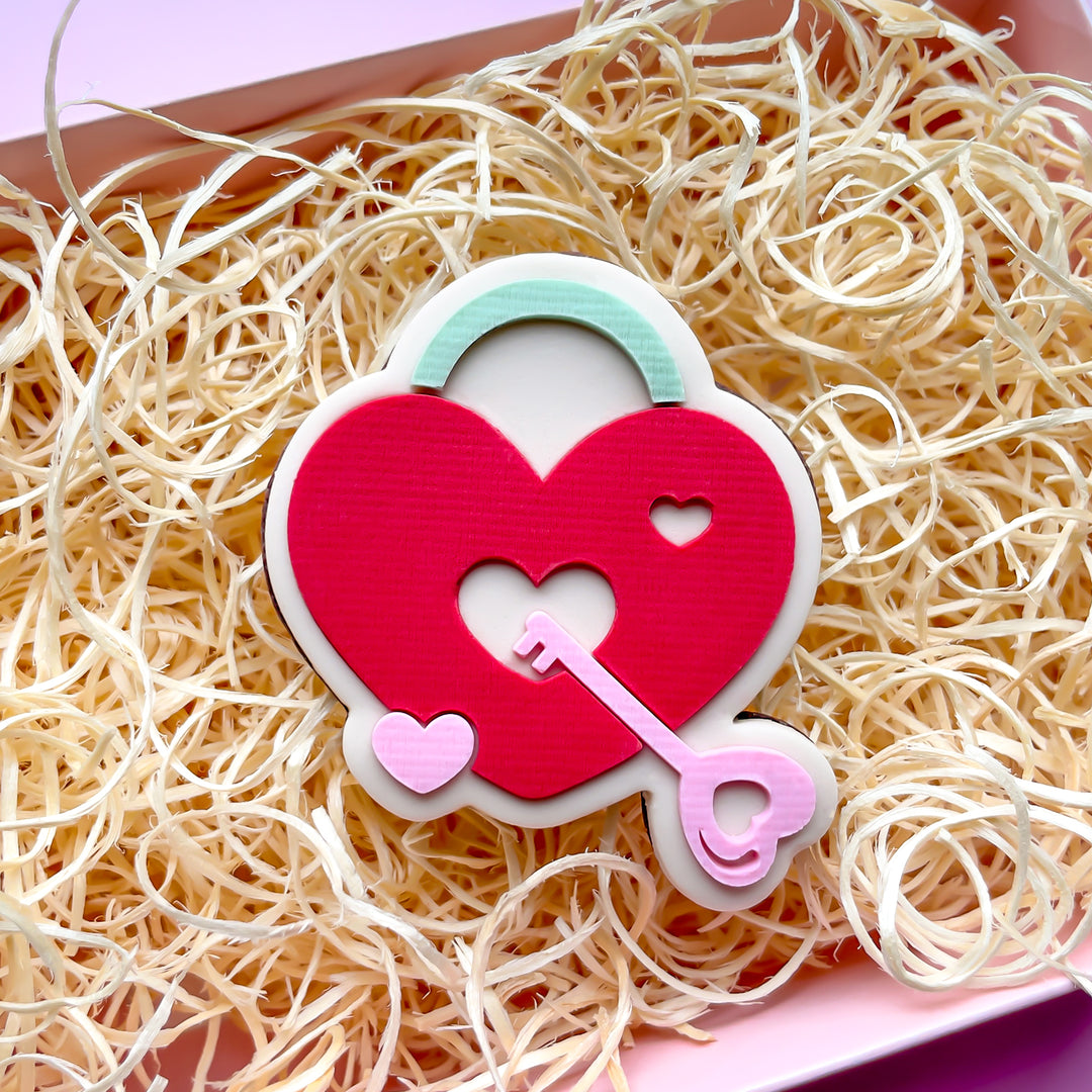Heart Shaped Locker & Key