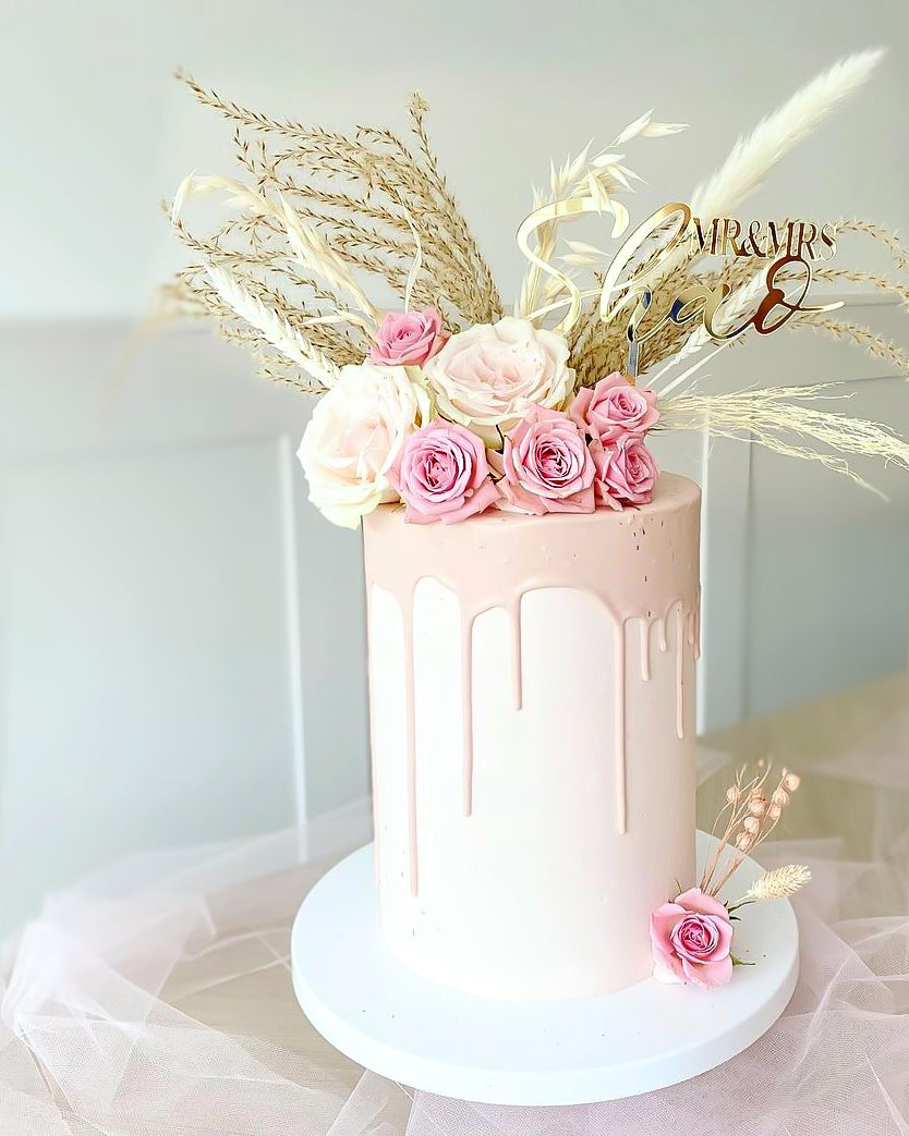 Mr & Mrs Name Cake Topper EXACT FONT