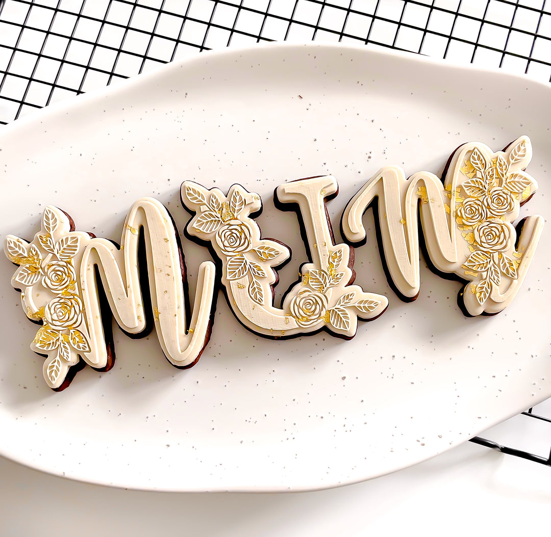 Modern Floral Letters Mum/ Mom / Nan  Pick Yours