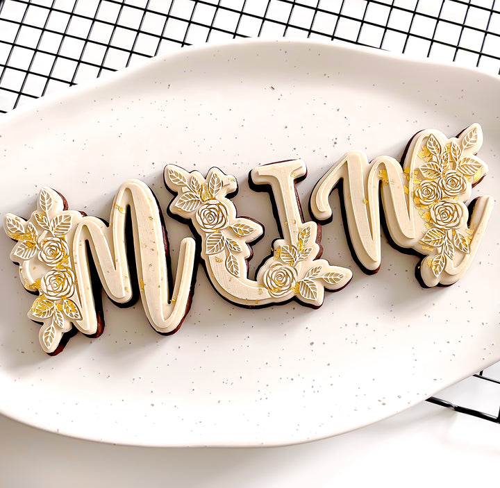 Modern Floral Letters Mum/ Mom / Nan  Pick Yours