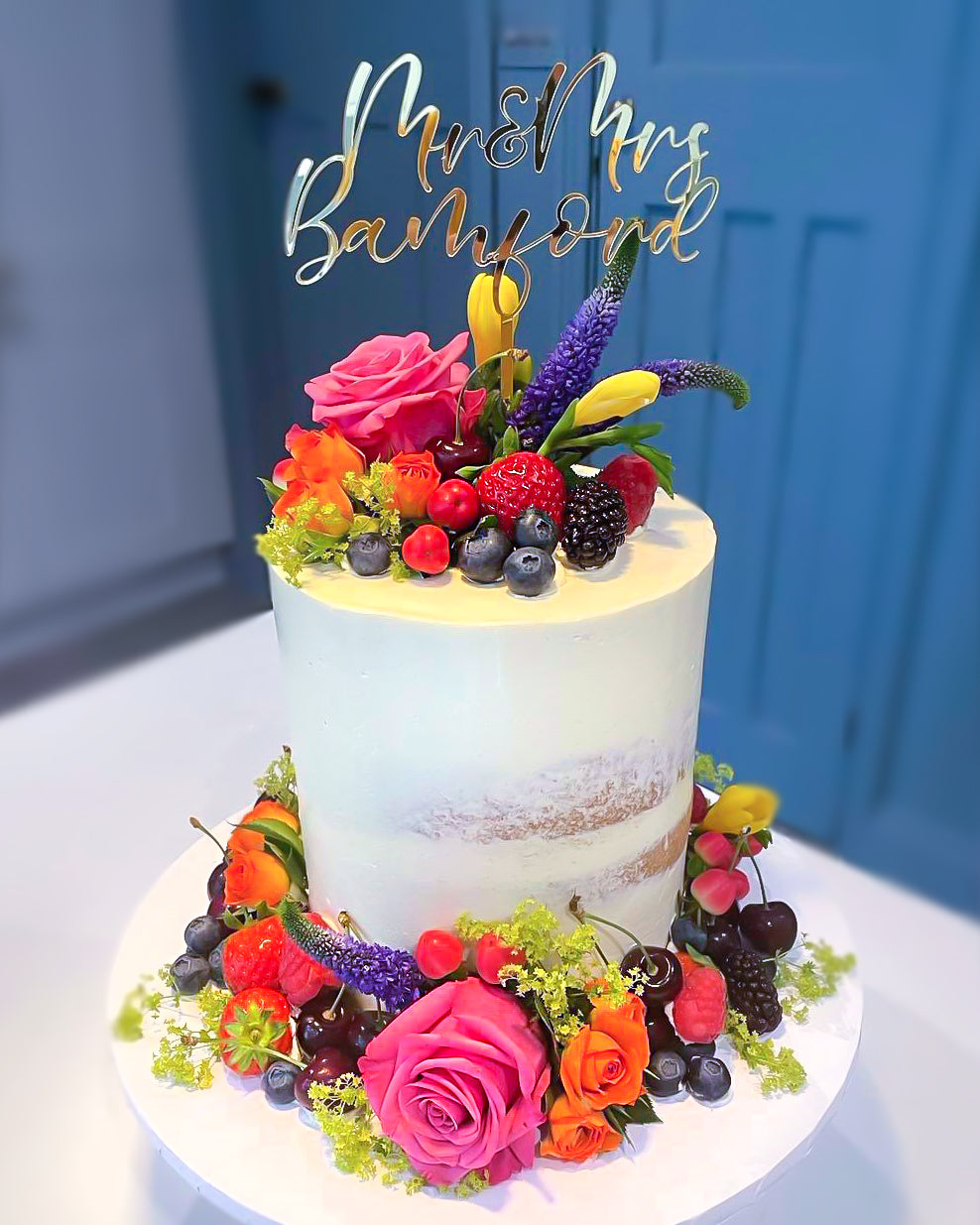 Mr & Mrs Name Cake Topper EXACT FONT