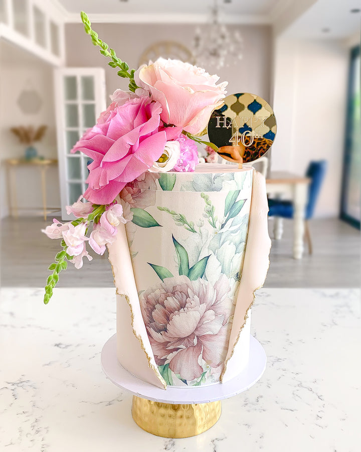 Engraved Paddle Cake Topper