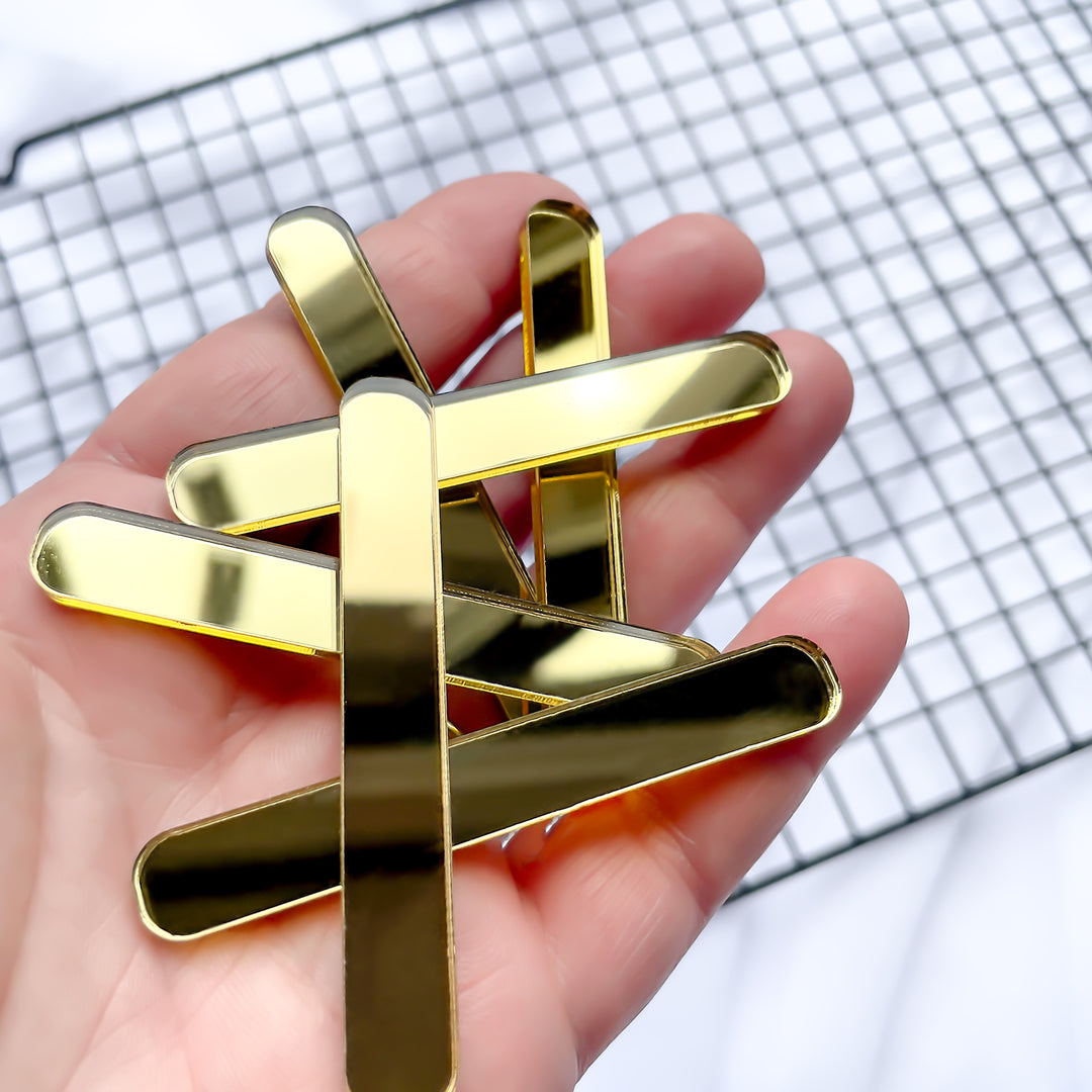 Mirror Gold Cakesicle Sticks