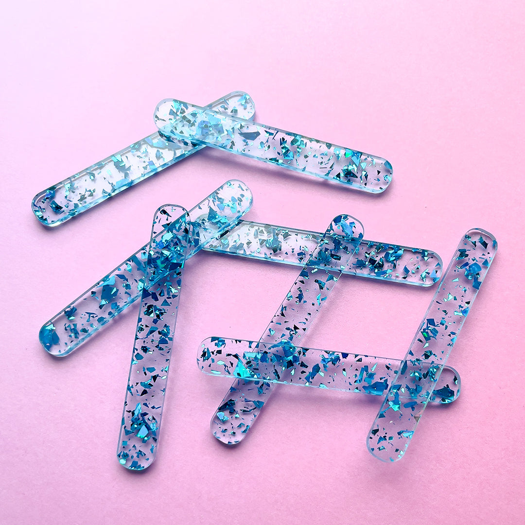 Blue Fleck Cakesicle Sticks