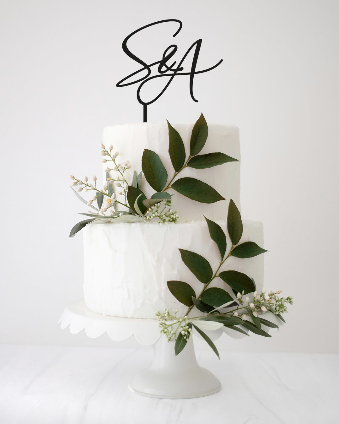 Couple Initials Cake Topper SIGNATURE FONT