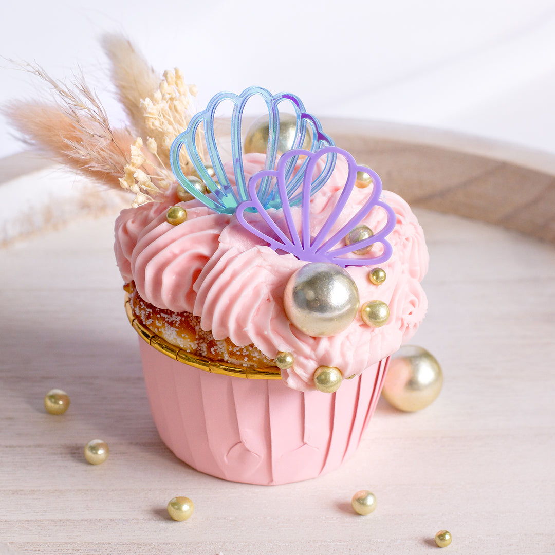 Mini Clam Shell Charms Pack of 8