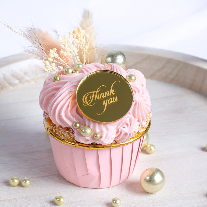 Acrylic Cupcake Disc Thank You Choose Your Design