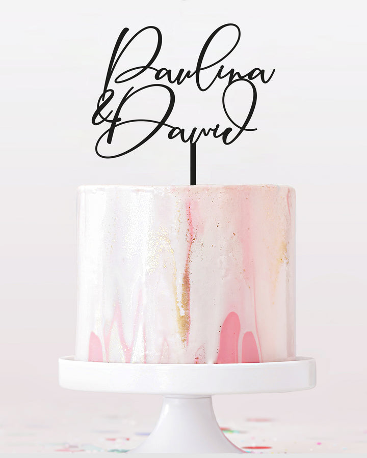 Couple Names Cake Topper EXACT FONT