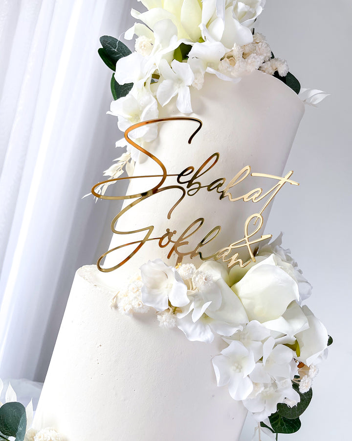 Couple Names Cake Topper SIGNATURE STYLE